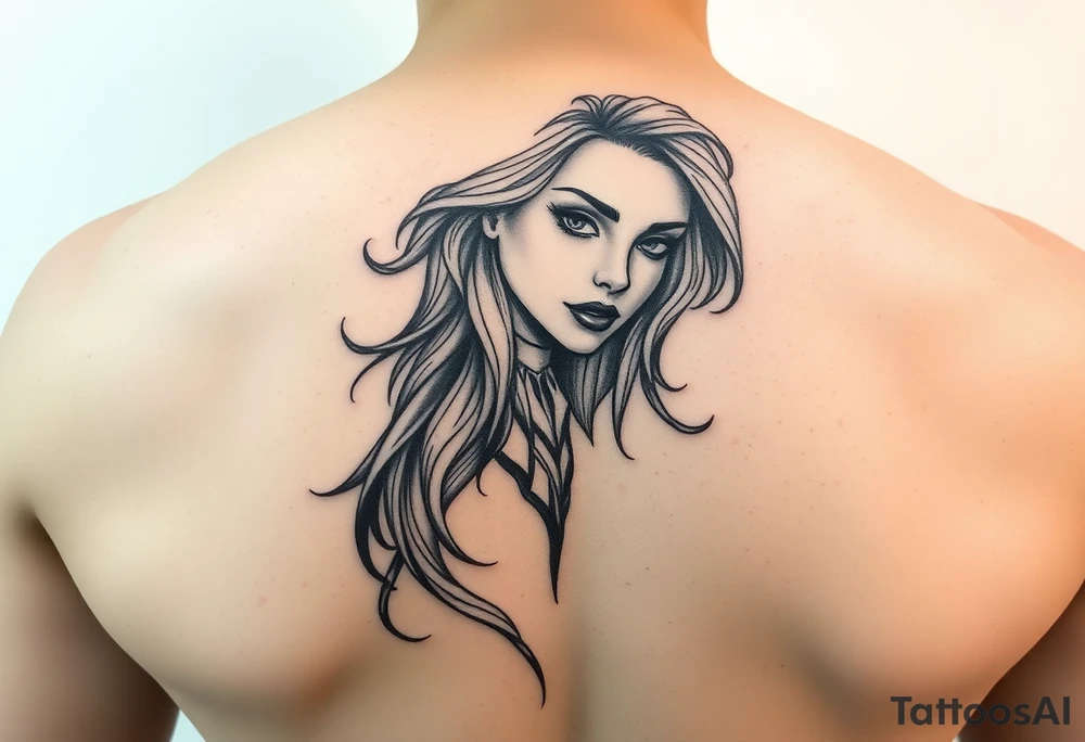 girl tattoo tattoo idea