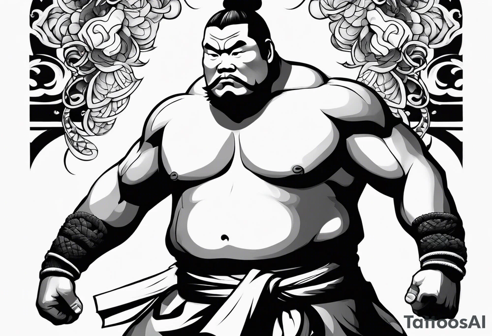 sumo wrestler tattoo idea