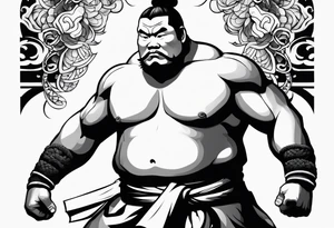 sumo wrestler tattoo idea