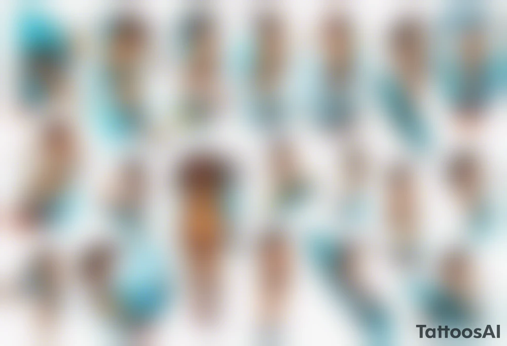 Kiteboarding girl tattoo idea