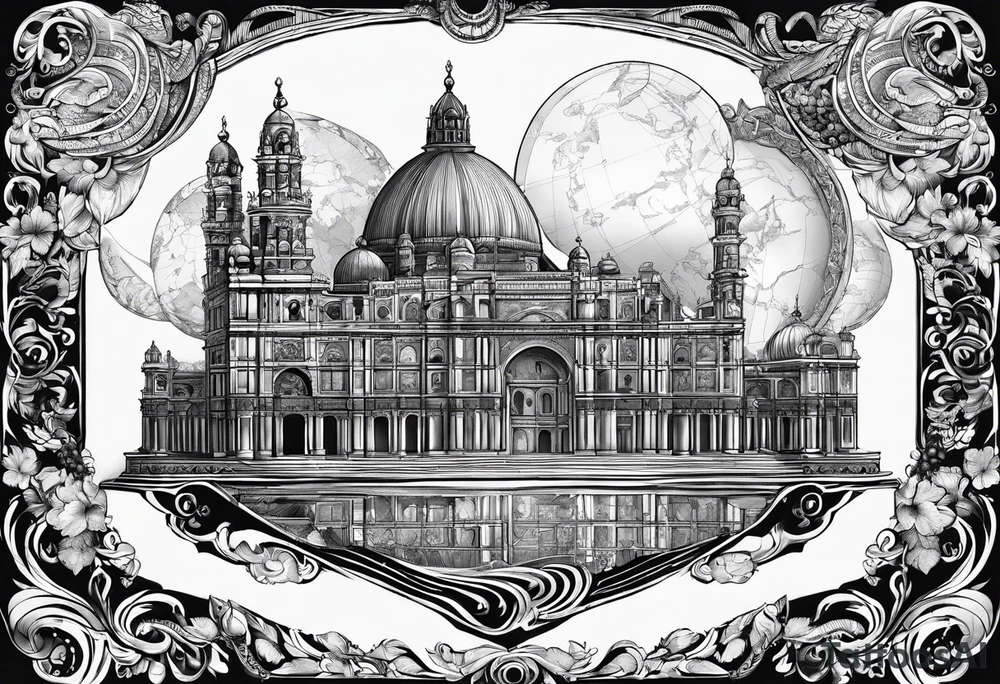 Globus with europe in de middle tattoo idea