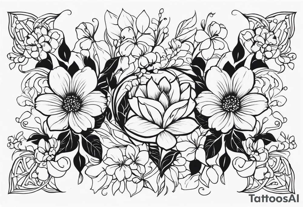 Floral Motif tattoo idea