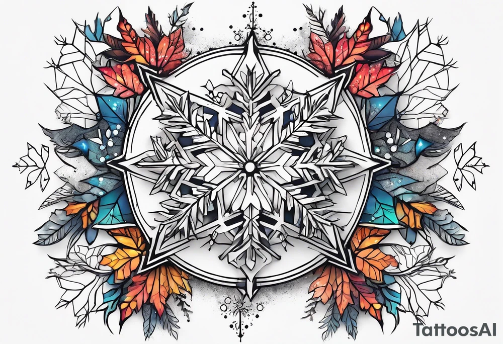 Constellation, animal, snowflake tattoo idea