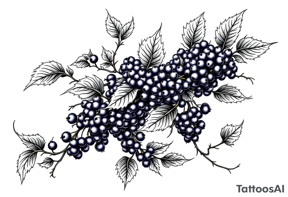American traditional blackberry vine to wrap around an arm tattoo idea