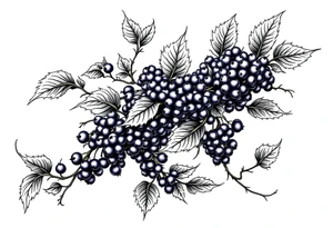 American traditional blackberry vine to wrap around an arm tattoo idea