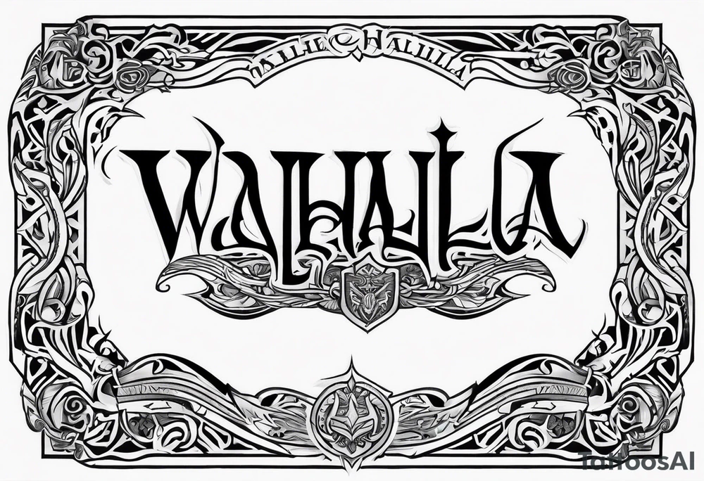Valhalla sword tattoo idea