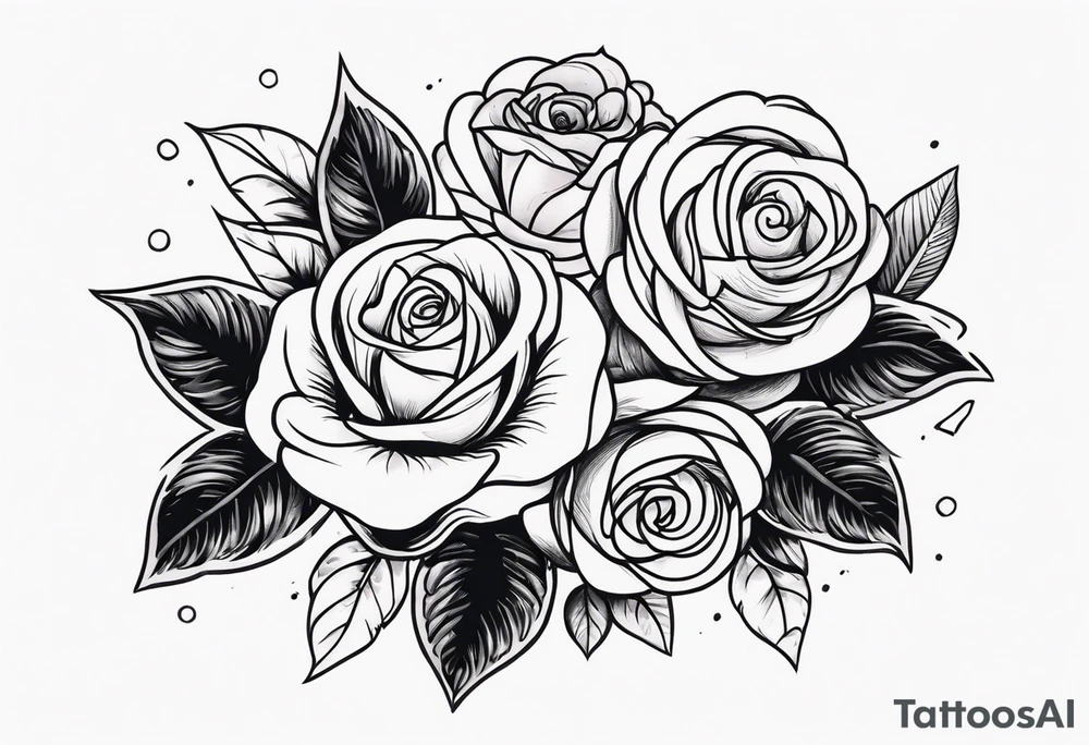 Roses made of money tattoo idea