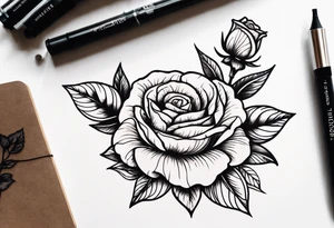 Zwei Rosen mit Leuchtturm tattoo idea