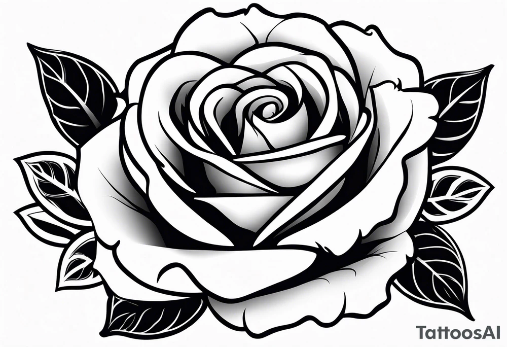 simple rose tattoo tattoo idea