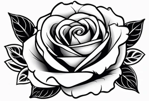 simple rose tattoo tattoo idea