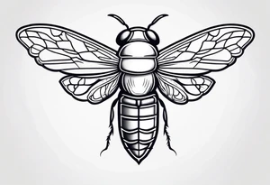 Full sleeve cicada tattoo idea