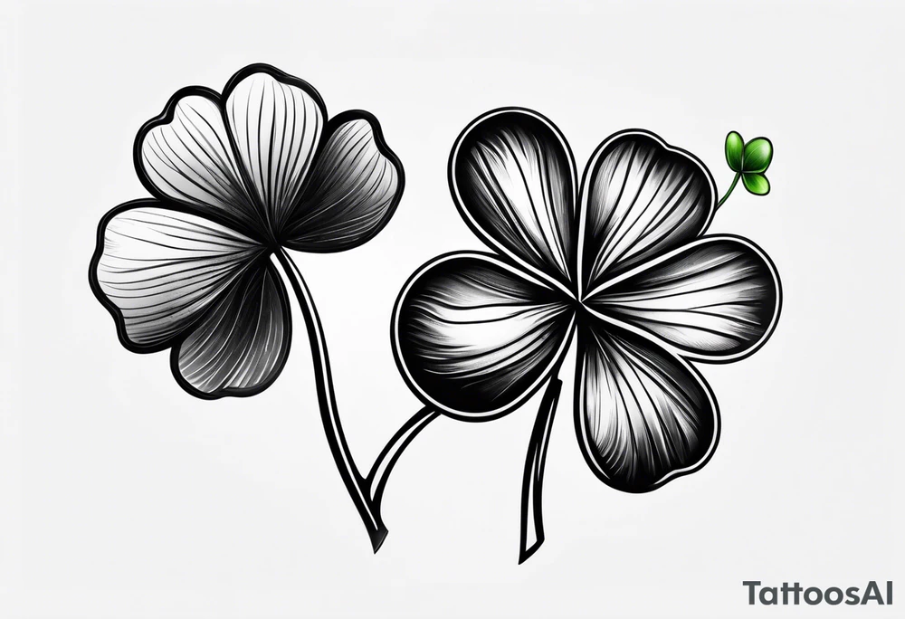 one small single three leaf clover tattoo idea