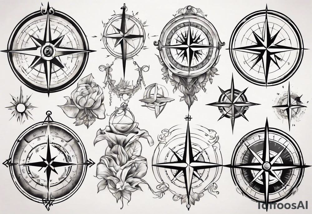 wonderlust compass tattoo idea