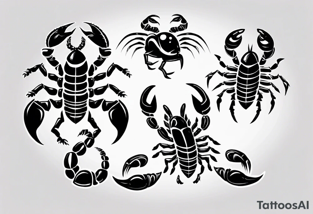 cute scorpion graduating tattoo idea