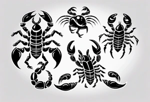 cute scorpion graduating tattoo idea