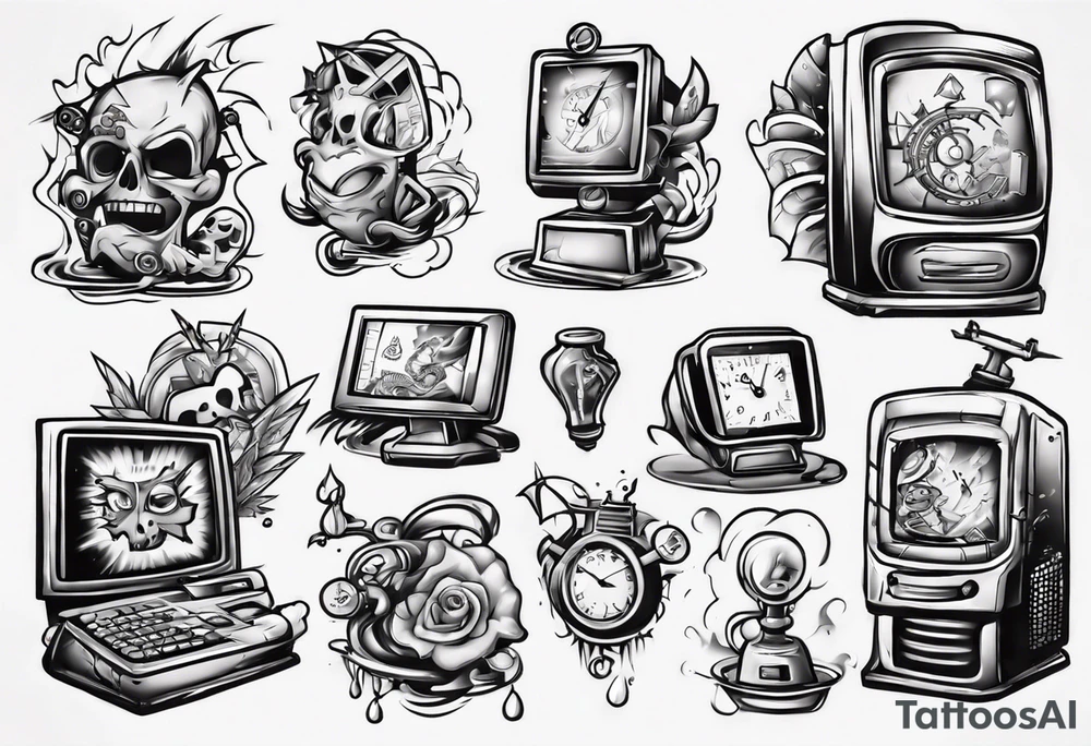 Computer time tattoo idea