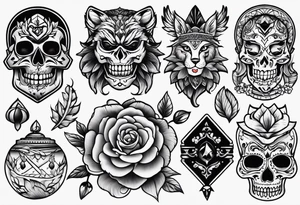 Flash sheet traditional tattoo idea