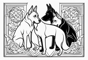 Belgian malinois, Scottish terrier, border collie, papillon tattoo idea