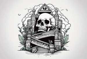 Stairs death lost heart break money tattoo idea