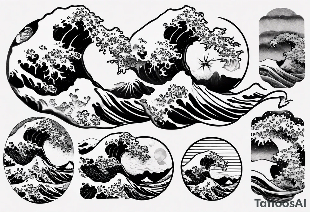 The greal wave off kanagawa tattoo idea