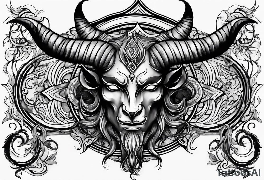 Anonymous with horns tattoo idea