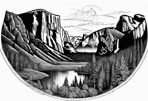 Yosemite national park, forearm tattoo idea
