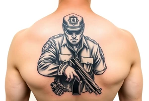 Law enforcement protector of family tattoo idea