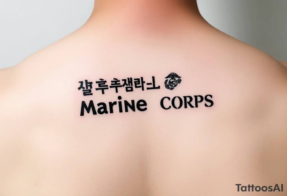 Republic of Korea
                Marine Corps
lettering tattoo idea