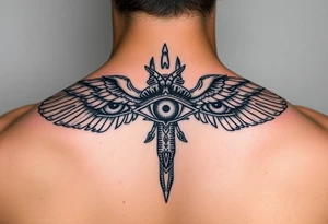 Evil eyes and eye of Horus tattoo idea