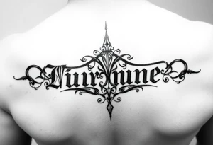 Name behind the ear cover up tattoo idea tattoo idea