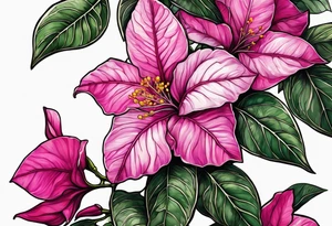 Bougainvillea Spectabilis tattoo idea