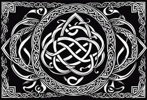 desing me a celtic knot tattoo with my childrens names and birthdate, Mellissa 18/03/1986, Ashley 24/11/1990, Jesse 8/04/1993, Liam 8/06/1995, Eleanor 19/08/1996 tattoo idea