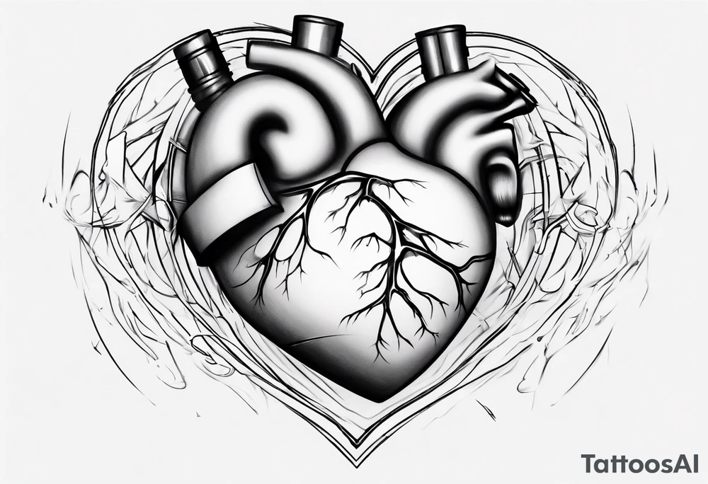 A heart with a CTG line. tattoo idea