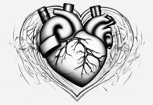 A heart with a CTG line. tattoo idea