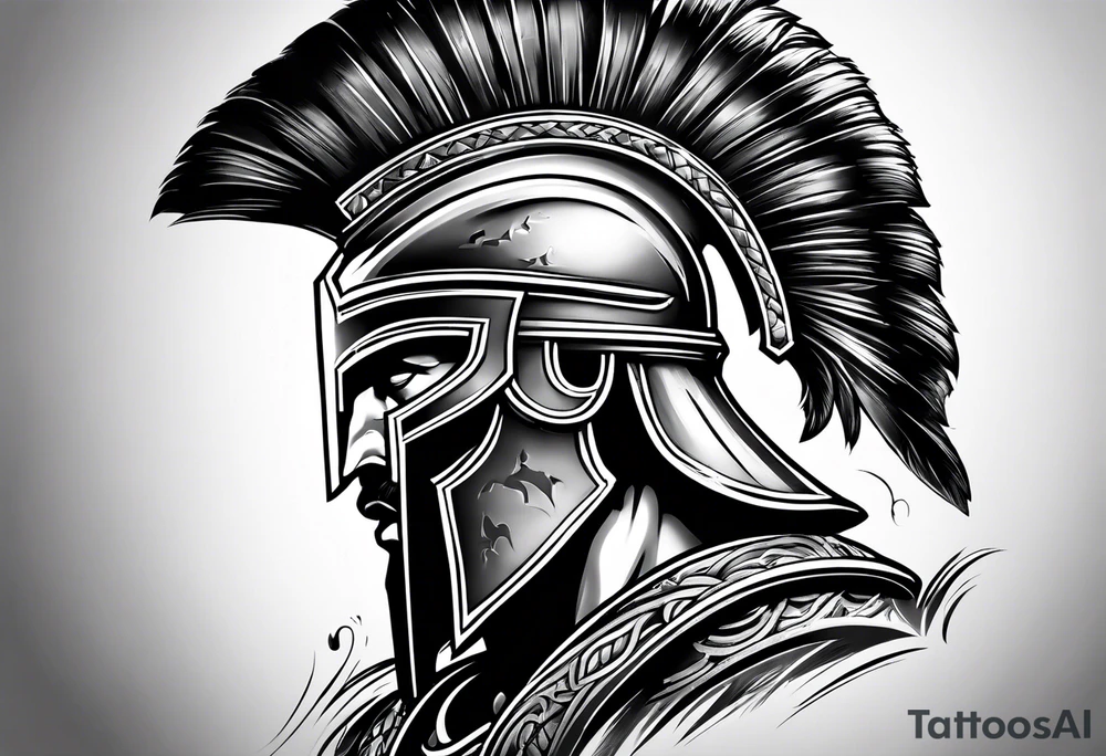 Spartan warrior tattoo idea