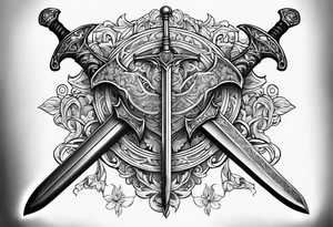 Sword and cross tattoo idea