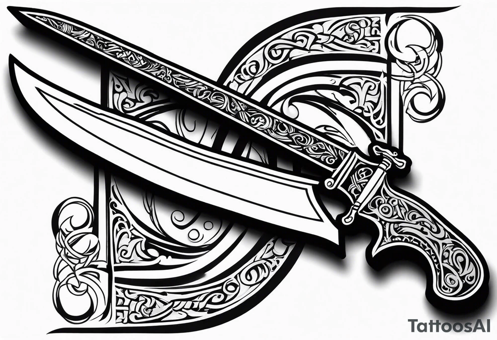 Valhalla sword tattoo idea