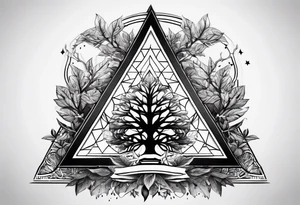 yggdrasil
3 line triangles behind tattoo idea