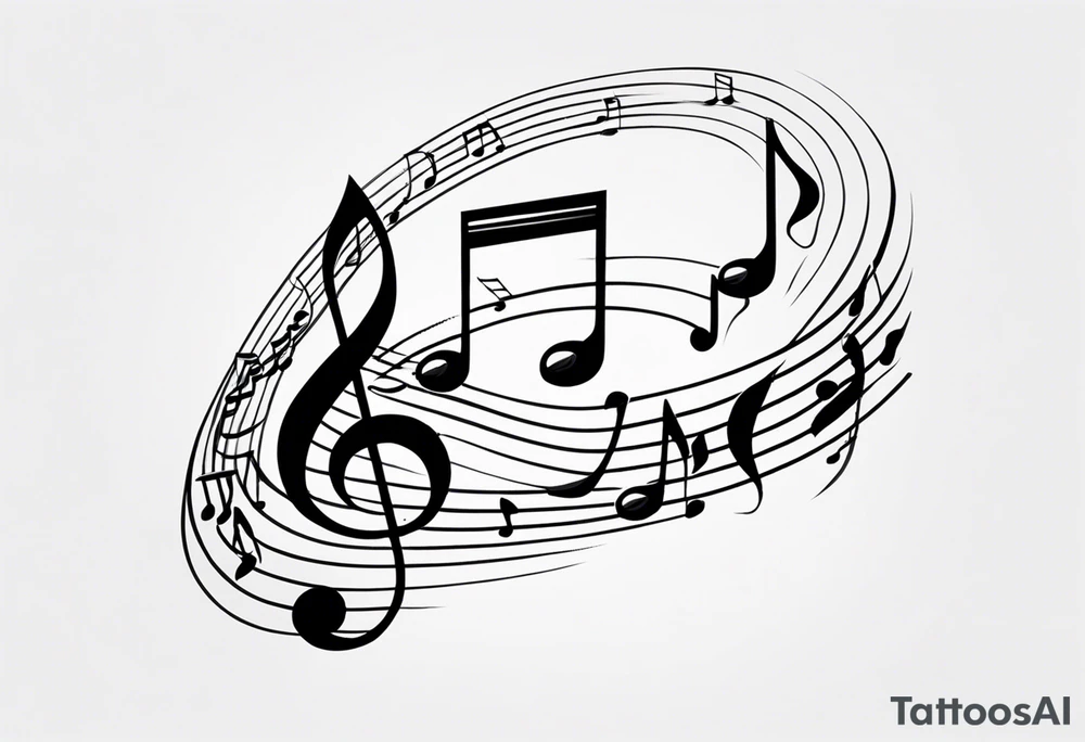 music notes tattoo idea