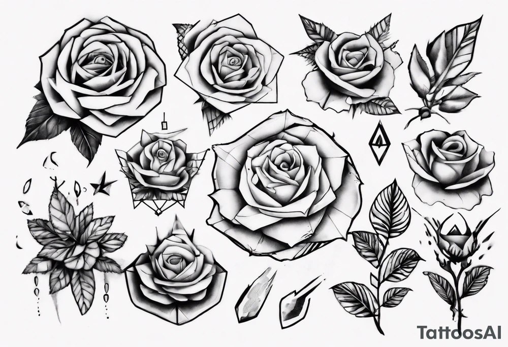 rosa con espina tattoo idea