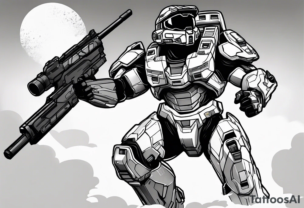 Halo 3 Marine reaching for the sky tattoo idea