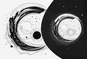 Black hole event horizon tattoo idea