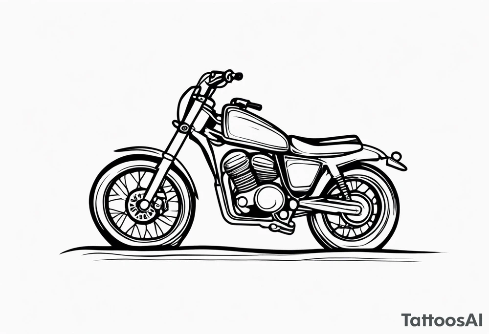 Sister and brother both love dirt bikes tattoo idea