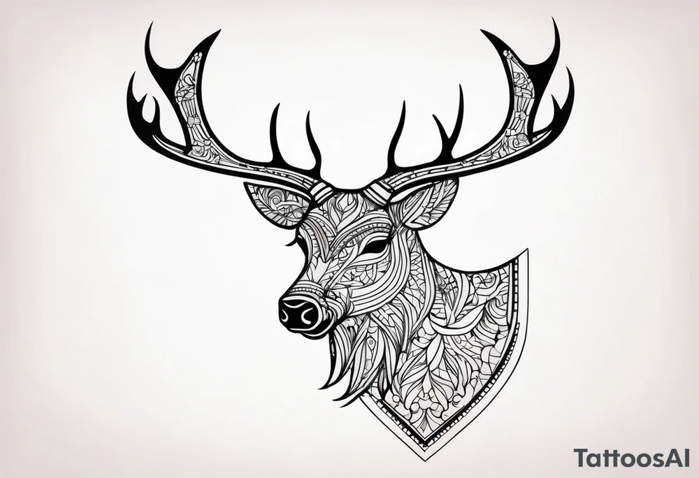 reindeer tattoo idea