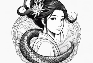 Haku from Spirited Away in dragon form tattoo idea