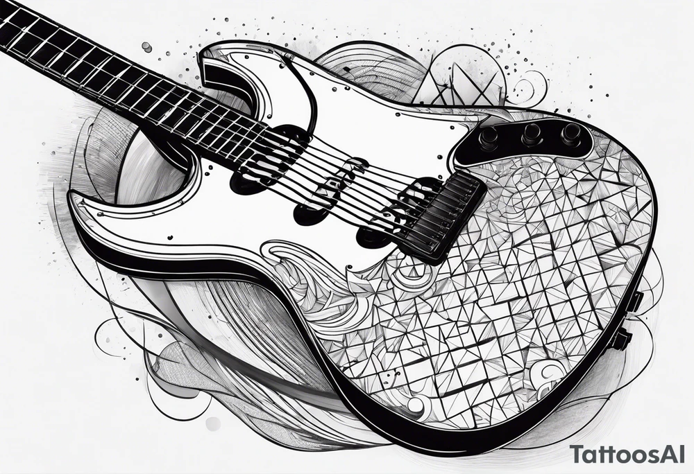 Electric guitar tattoo idea