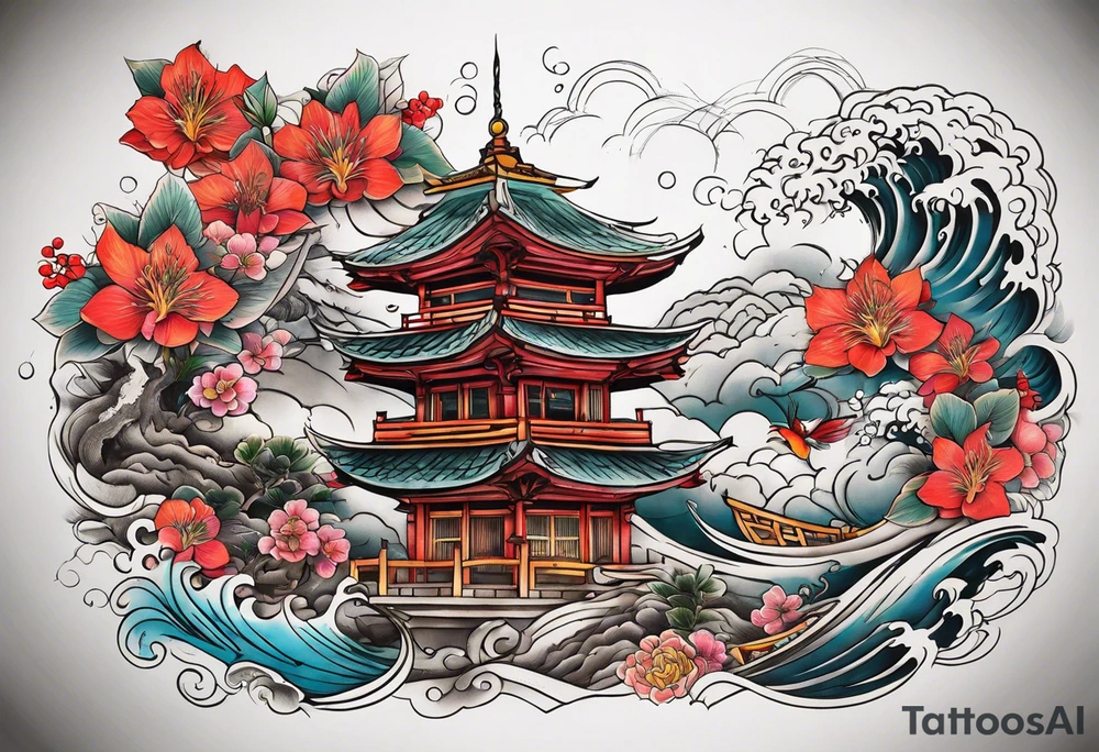 Family half sleeve tattoo idea