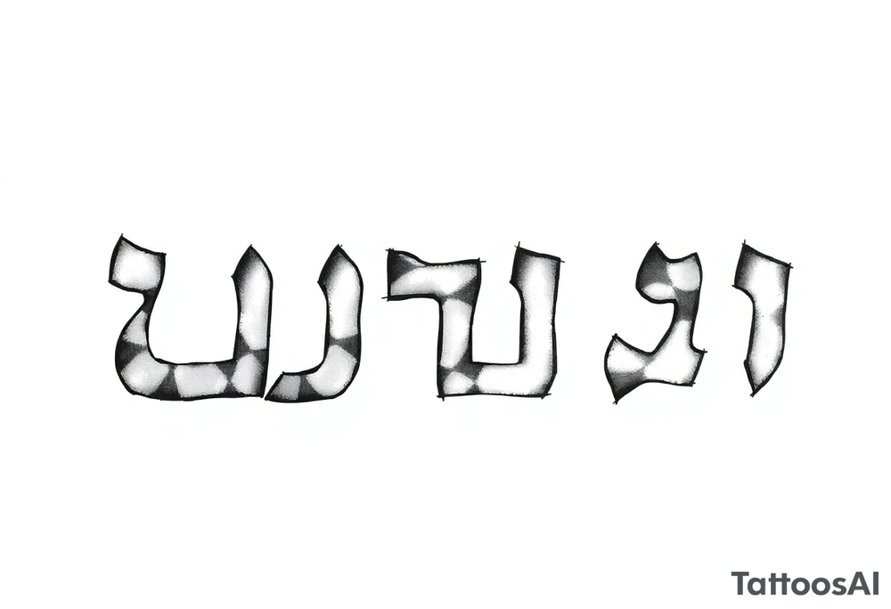 The Hebrew words עם ישראל חי in a strong gritty font tattoo idea