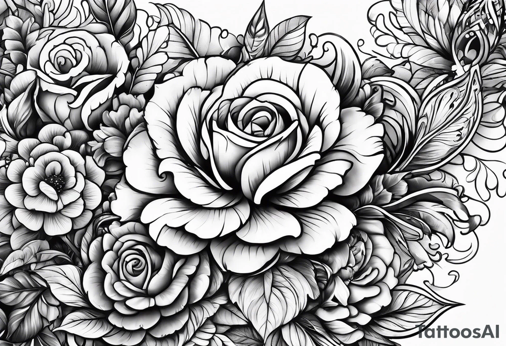 mechanic flowers tattoo idea