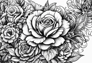 mechanic flowers tattoo idea